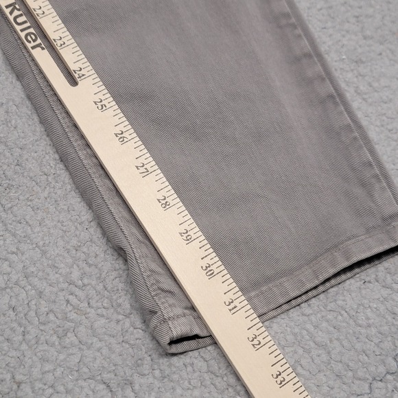Mott Bow Mercer Jeans Mens 33x32 Gray Light Wash Slim Tapered Stretch Denim - Picture 6 of 14